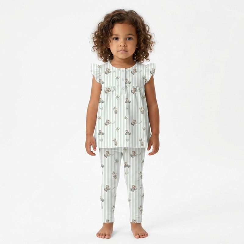 Yoke Girls Pyjama 100% organic Cotton PJ015 OLIVER Yoke Girls Pyjama 100% organic Cotton PJ015 OLIVER