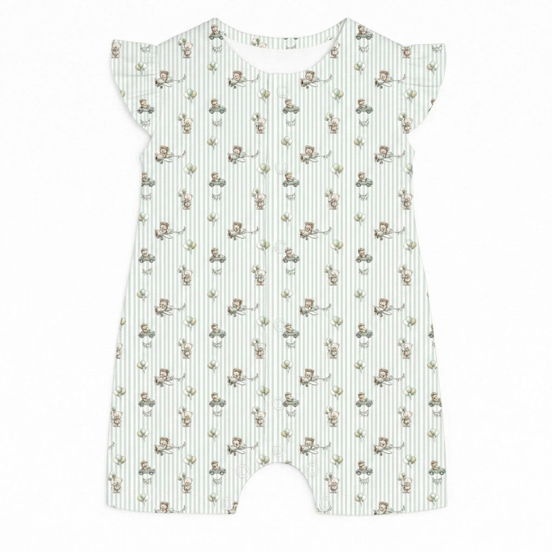 Supima Cotton Shortie with Ruffles – R007 OLIVER Supima Cotton Shortie with Ruffles – R007 OLIVER