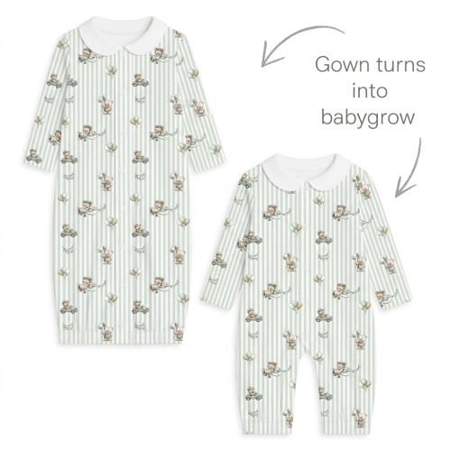 Baby converter gown with co..