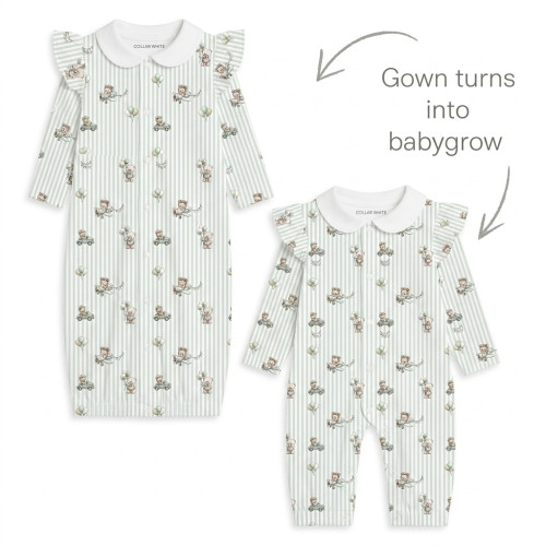 Baby converter gown with co..