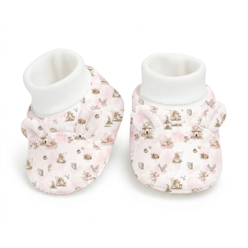 Funny Bear Booties with Ears BT001 PINK PEARLS