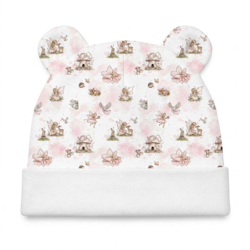 Шапочка з вушками H002 PINK PEARLS