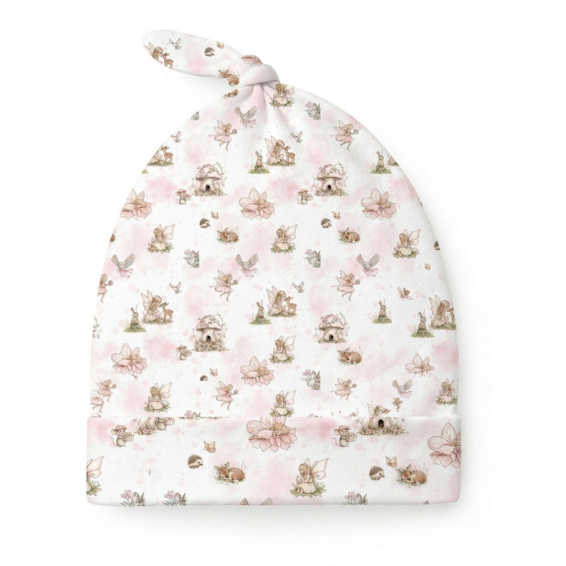 Шапочка з вузликом з бавовни Supima H003 PINK PEARLS