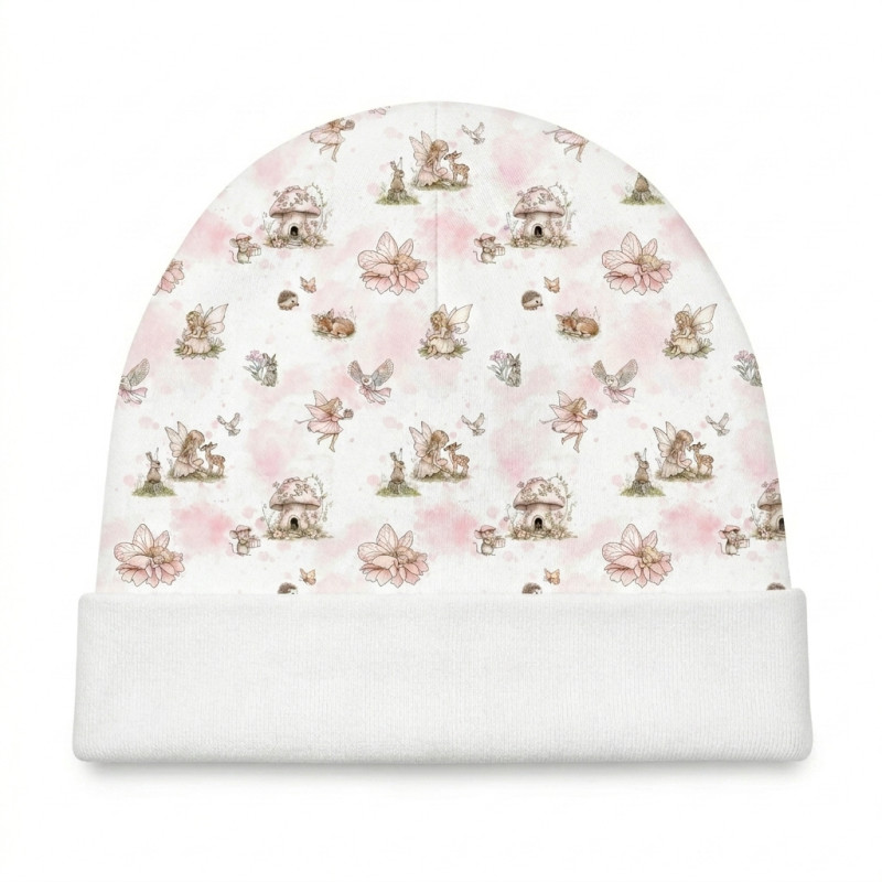 Cotton Baby Hat H004 PINK PEARLS Cotton Baby Hat H004 PINK PEARLS