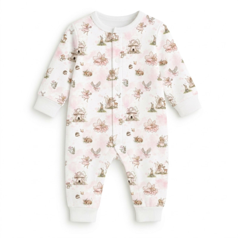 Long sleeve Romper for baby K060 PINK PEARLS Long sleeve Romper for baby K060 PINK PEARLS