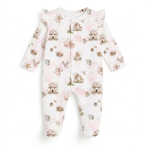 Babygrow with ruffles 100% ..