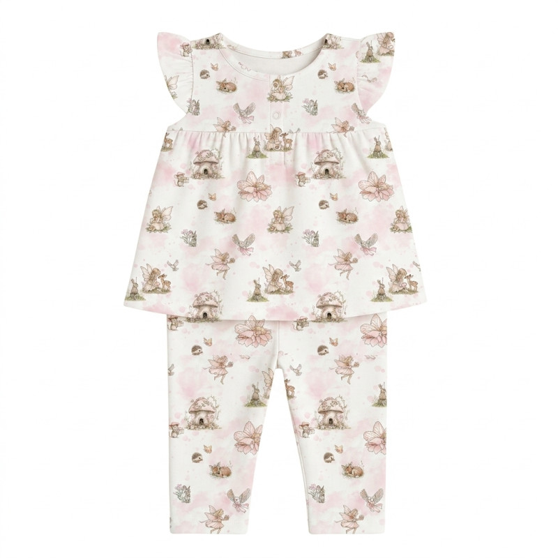 Yoke Girls Pyjama 100% organic Cotton PJ015 PINK PEARLS Yoke Girls Pyjama 100% organic Cotton PJ015 PINK PEARLS