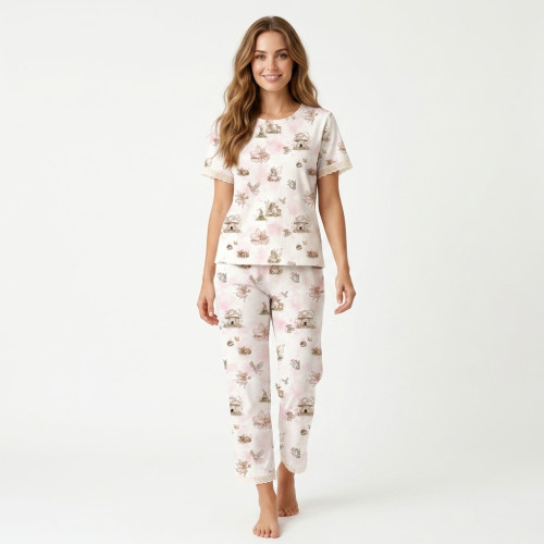 Elegant Set with Short-Slee..