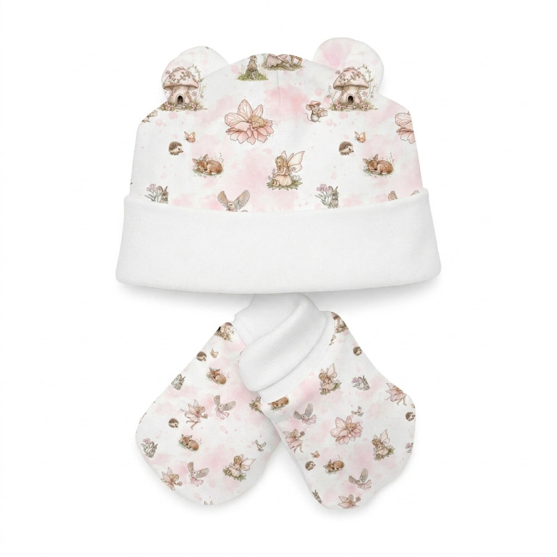 Hat and Mittens Set010 PINK PEARLS Hat and Mittens Set010 PINK PEARLS