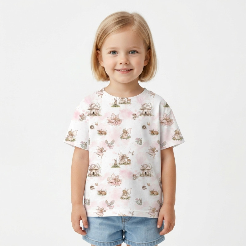 Short Sleeve T-shirt for Boys and Girls TSH001 PINK PEARLS Short Sleeve T-shirt for Boys and Girls TSH001 PINK PEARLS