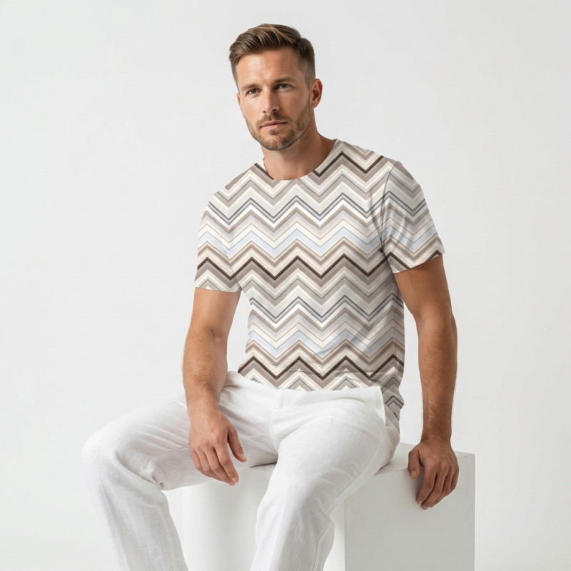 Luxury Short Adult Classic  T-shirt My Little Pie PW-T001 ZIG ZAG CHOCOLATE