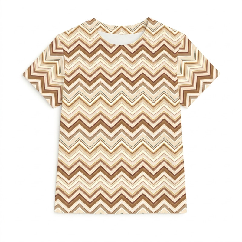 Luxury Short Adult Classic T-shirt My Little Pie PW-T001 ZIG ZAG BROWN Luxury Short Adult Classic T-shirt My Little Pie PW-T001 ZIG ZAG BROWN