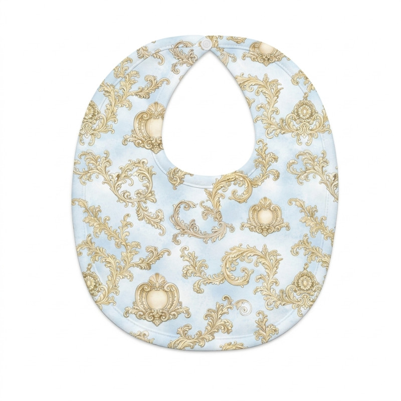 Baby Bib with Picot Trim BIB005 ROYAL BLUSH BLUE