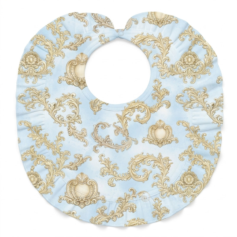 Baby Bib with Ruffles for girl BIB006 ROYAL BLUSH BLUE Baby Bib with Ruffles for girl BIB006 ROYAL BLUSH BLUE