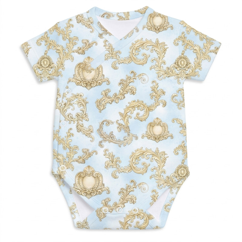 Боді Kimono з кортким рукавом для немовлят BSHL004  ROYAL BLUSH BLUE