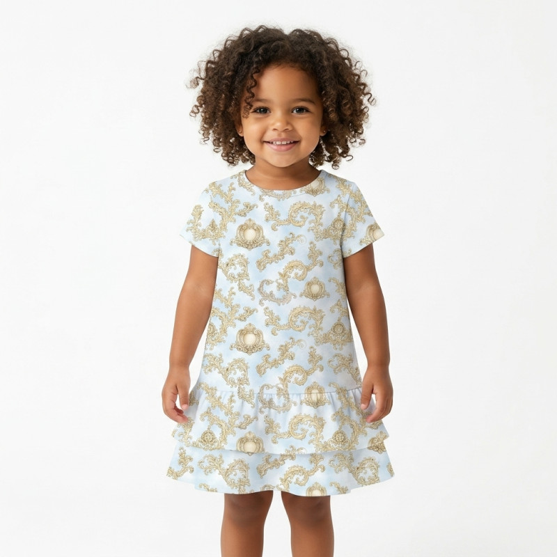 Supima Cotton Night Dress with Ruffle DR002 ROYAL BLUSH BLUE Supima Cotton Night Dress with Ruffle DR002 ROYAL BLUSH BLUE
