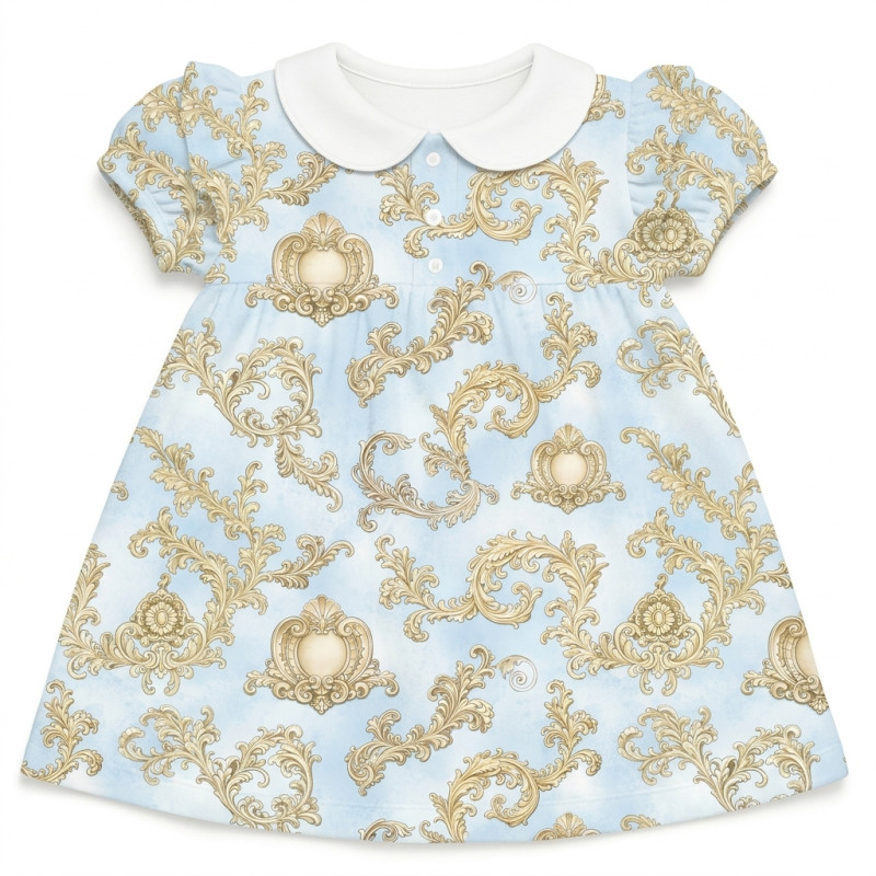Supima Cotton Night Dress with Ruffle DR019CL ROYAL BLUSH BLUE Supima Cotton Night Dress with Ruffle DR019CL ROYAL BLUSH BLUE