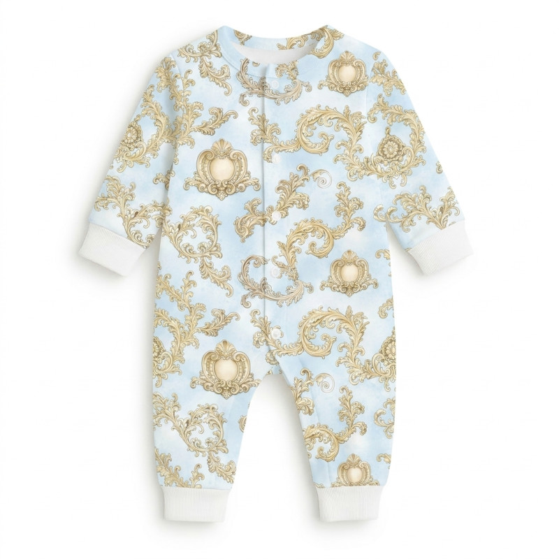 Long sleeve Romper for baby K060 ROYAL BLUSH BLUE Long sleeve Romper for baby K060 ROYAL BLUSH BLUE