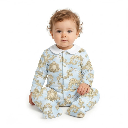 Babygrow with collar 100% p..