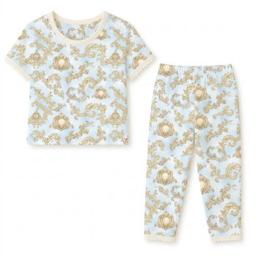 Elegant Set with Short-Slee..