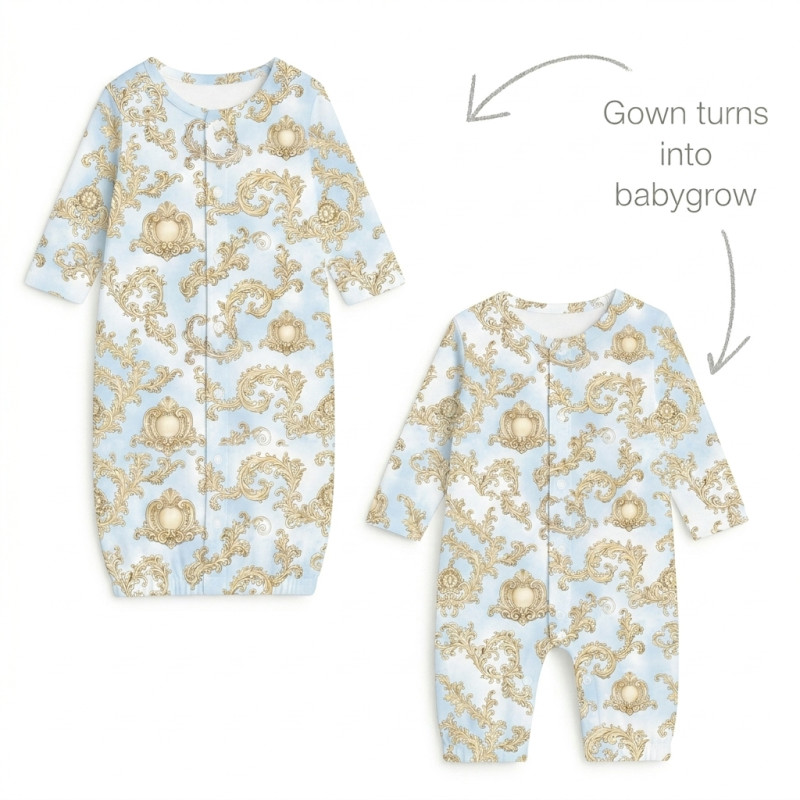Baby converter gown TR001 ROYAL BLUSH BLUE