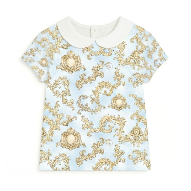 Short Sleeve T-shirt for Boys and Girls with Collar TSH001CL ROYAL BLUSH BLUE