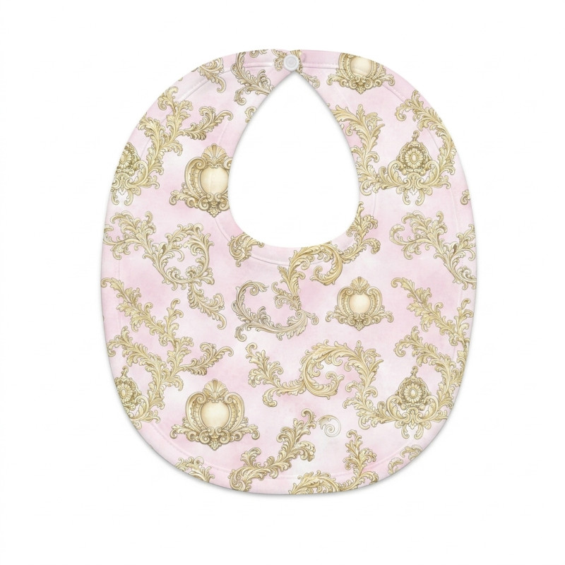 Baby Bib with Picot Trim BIB005 ROYAL BLUSH PINK Baby Bib with Picot Trim BIB005 ROYAL BLUSH PINK