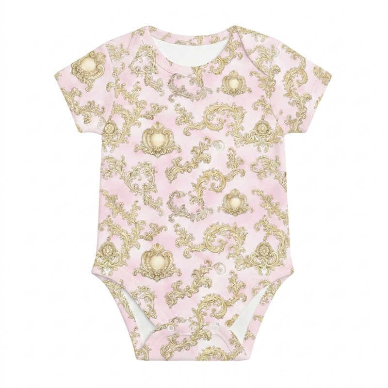 Боді з коротким рукавом для немовлят BSHL001  ROYAL BLUSH PINK