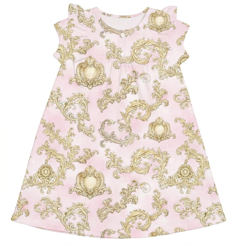 Supima Cotton Night Dress with Ruffle DR018 ROYAL BLUSH PINK Supima Cotton Night Dress with Ruffle DR018 ROYAL BLUSH PINK