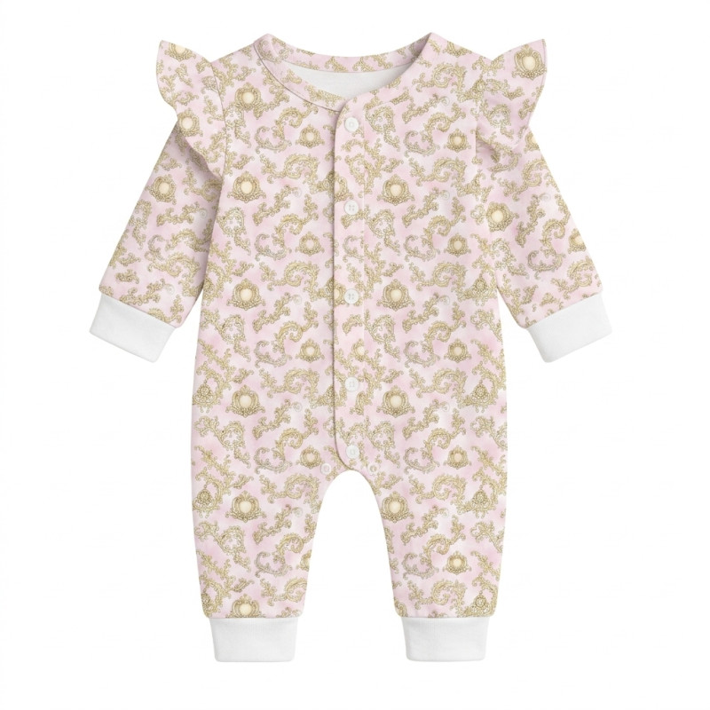 Long sleeve Romper for baby with ruffles K070 ROYAL BLUSH PINK Long sleeve Romper for baby with ruffles K070 ROYAL BLUSH PINK