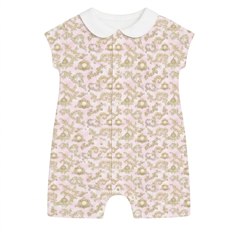 Supima Cotton Shortie with Collar R003CL ROYAL BLUSH PINK Supima Cotton Shortie with Collar R003CL ROYAL BLUSH PINK