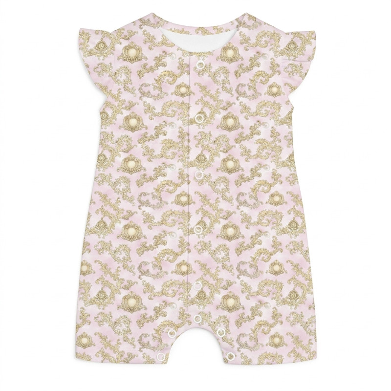 Supima Cotton Shortie with Ruffles – R007 ROYAL BLUSH PINK