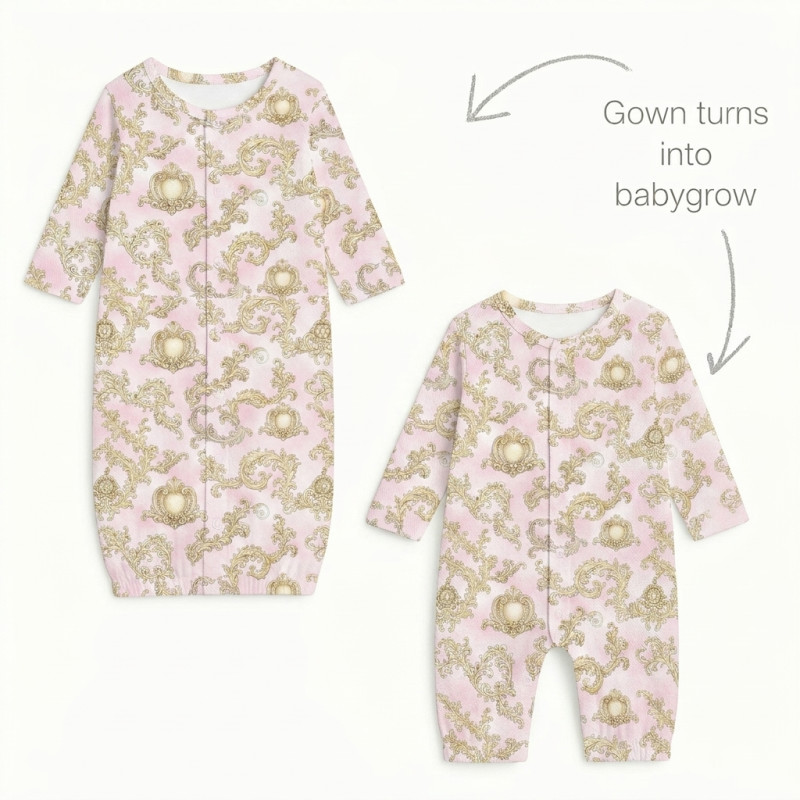 Baby converter gown TR001 ROYAL BLUSH PINK Baby converter gown TR001 ROYAL BLUSH PINK