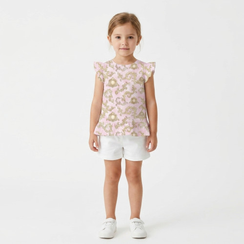 Frill Trim Sleeveless Top f..