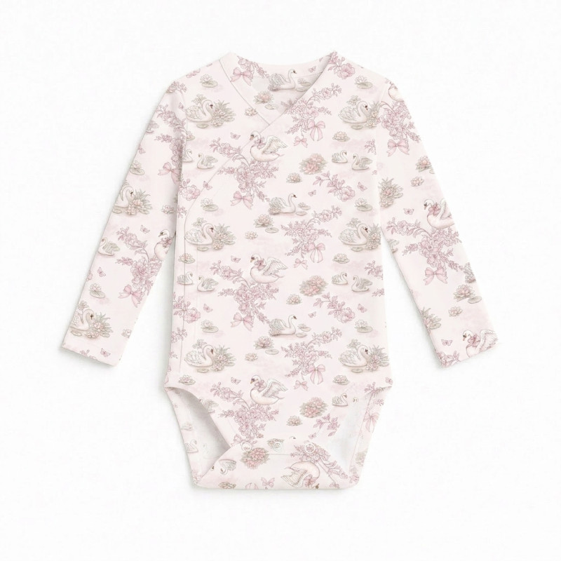Printed Long-Sleeve Kimono Bodyvest for Babies BLS004 SERENITY Printed Long-Sleeve Kimono Bodyvest for Babies BLS004 SERENITY