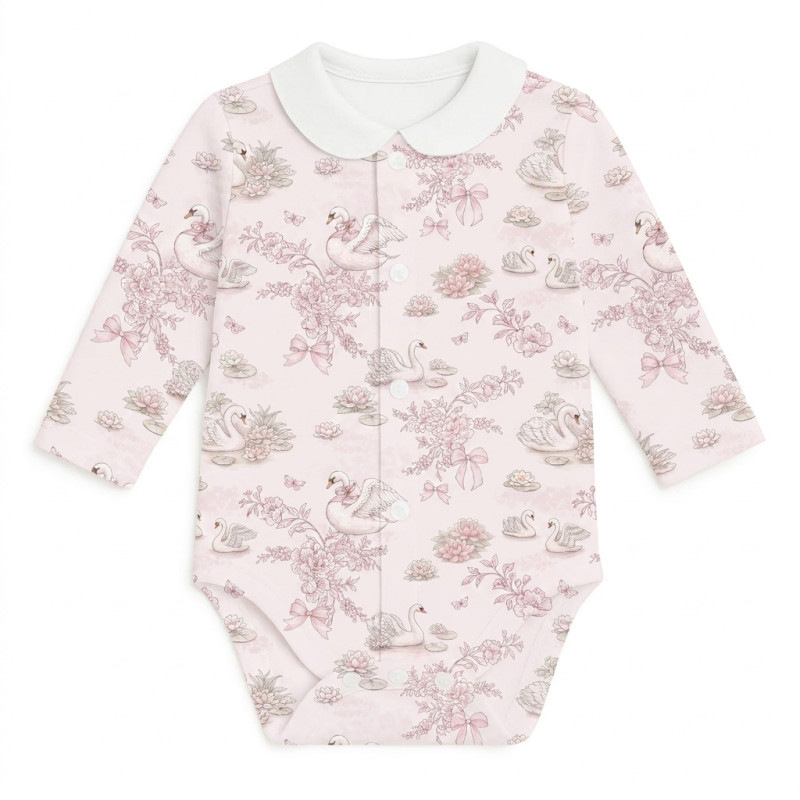 Printed Long-Sleeve Front Fastening Bodyvest with Collarf for Babies BLS005CL SERENITY Printed Long-Sleeve Front Fastening Bodyvest with Collarf for Babies BLS005CL SERENITY