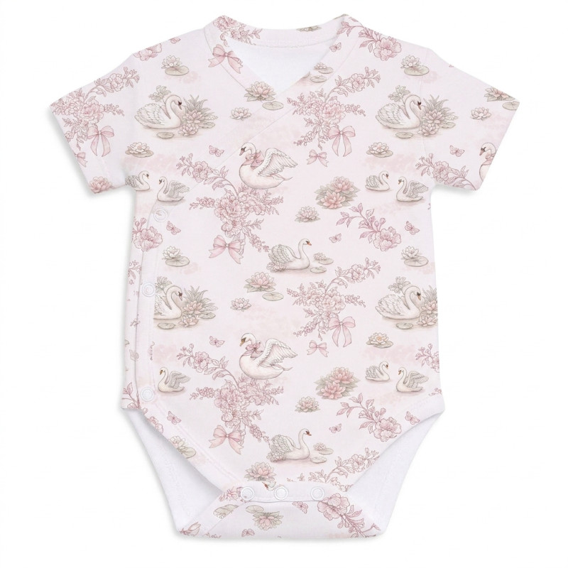 Printed Short-Sleeve Kimono Bodyvest for Babies BSHL004 SERENITY Printed Short-Sleeve Kimono Bodyvest for Babies BSHL004 SERENITY