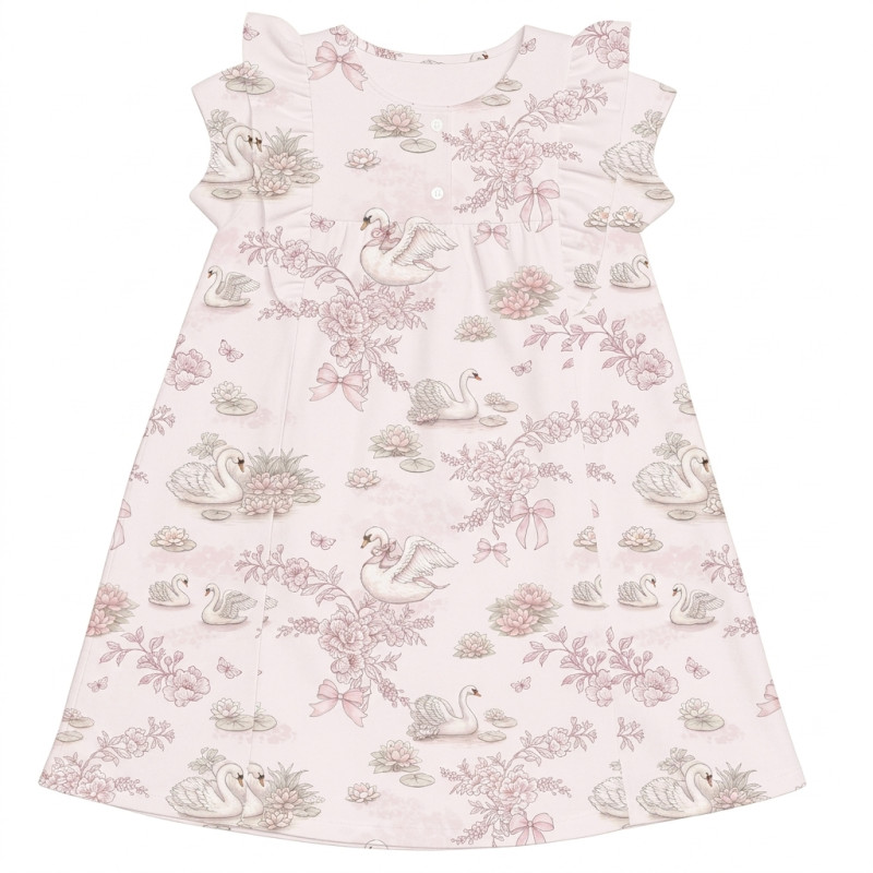Supima Cotton Night Dress with Ruffle DR018 SERENITY Supima Cotton Night Dress with Ruffle DR018 SERENITY
