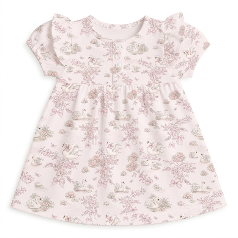 Supima Cotton Night Dress with Ruffle DR019 SERENITY Supima Cotton Night Dress with Ruffle DR019 SERENITY