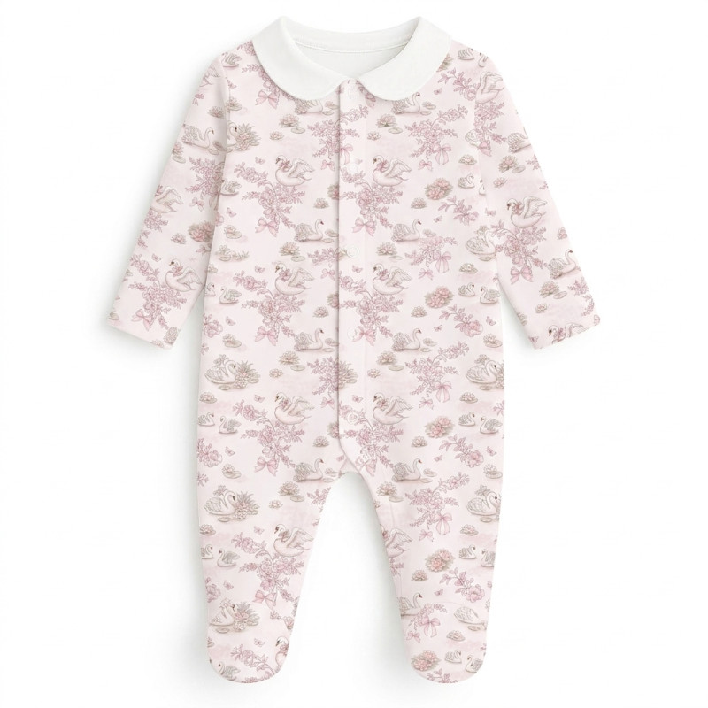 Babygrow with collar 100% pima cotton with K063 SERENITY