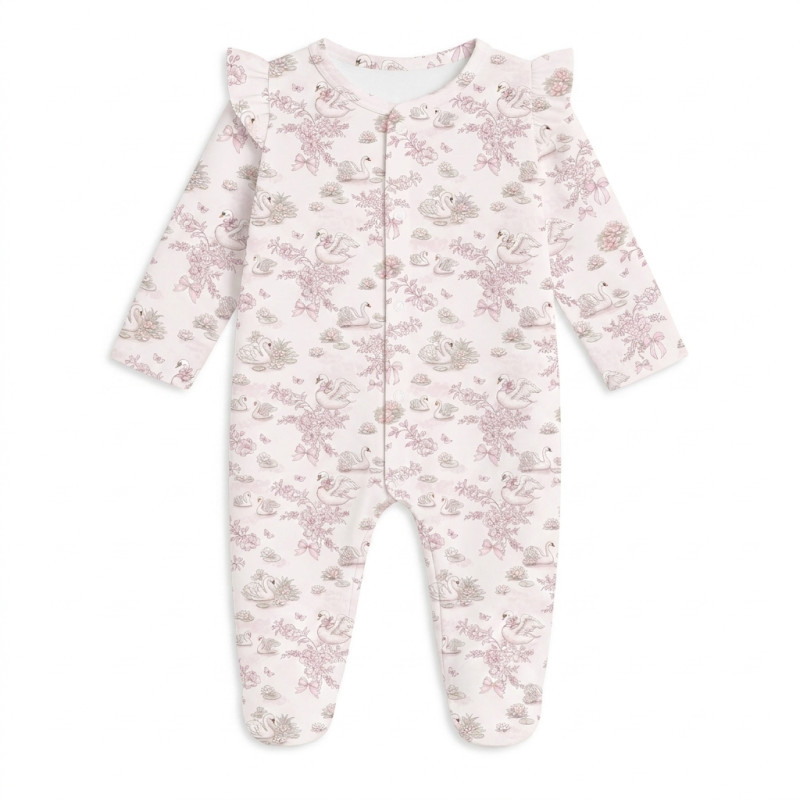 Babygrow with ruffles 100% pima cotton K065 SERENITY