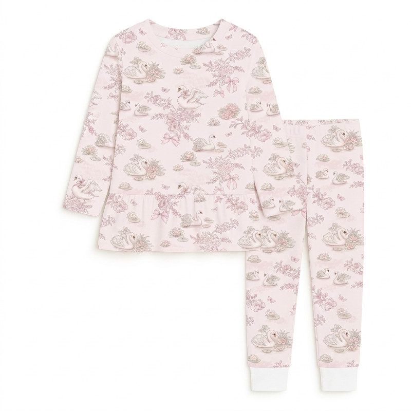 Girls Supima Cotton Pyjamas with Long Sleeves — PJ009 SERENITY