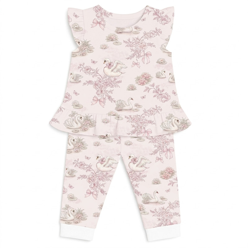 Girls Supima Cotton Pyjamas with Ruffles – PJ012 SERENITY