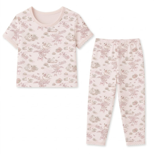 Elegant Set with Short-Slee..