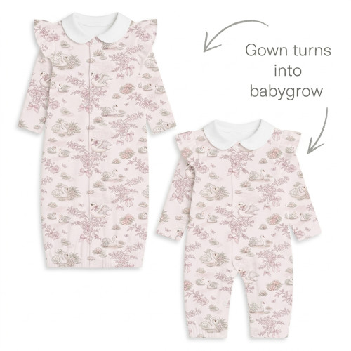 Baby converter gown with co..