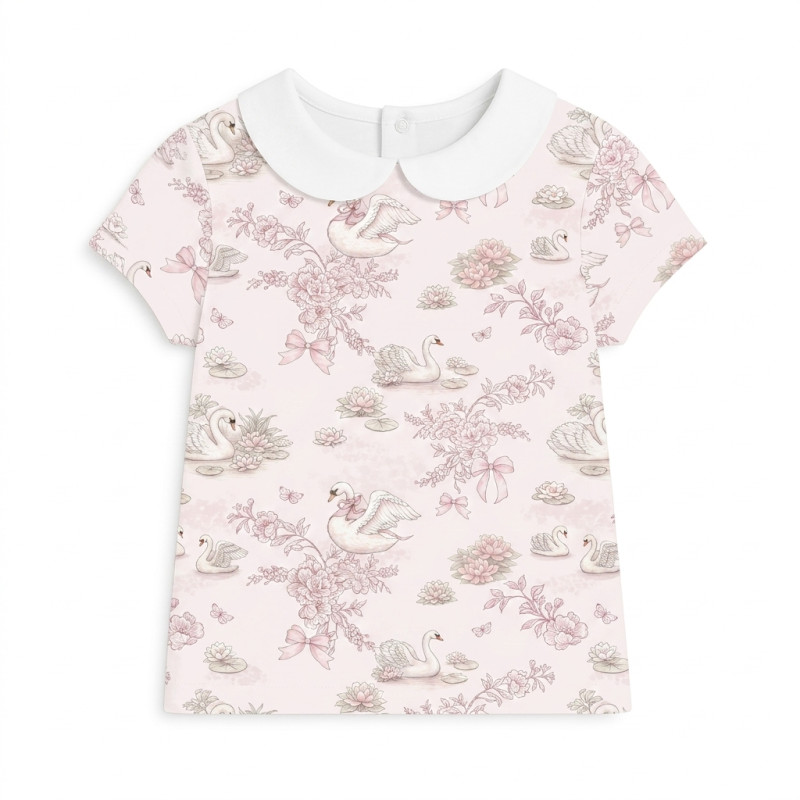 Short Sleeve T-shirt for Boys and Girls with Collar TSH001CL SERENITY Short Sleeve T-shirt for Boys and Girls with Collar TSH001CL SERENITY