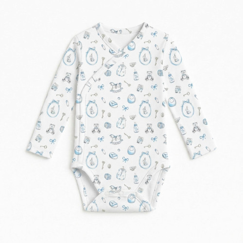 Printed Long-Sleeve Kimono ..