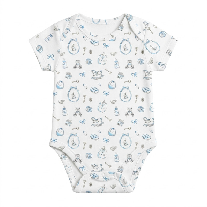 Printed Short-Sleeve Bodyvest for Babies BSHL001 Printed Short-Sleeve Bodyvest for Babies BSHL001