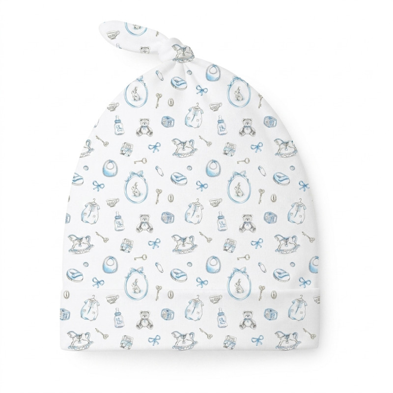 Supima Cotton Layette Hat with Knot H003