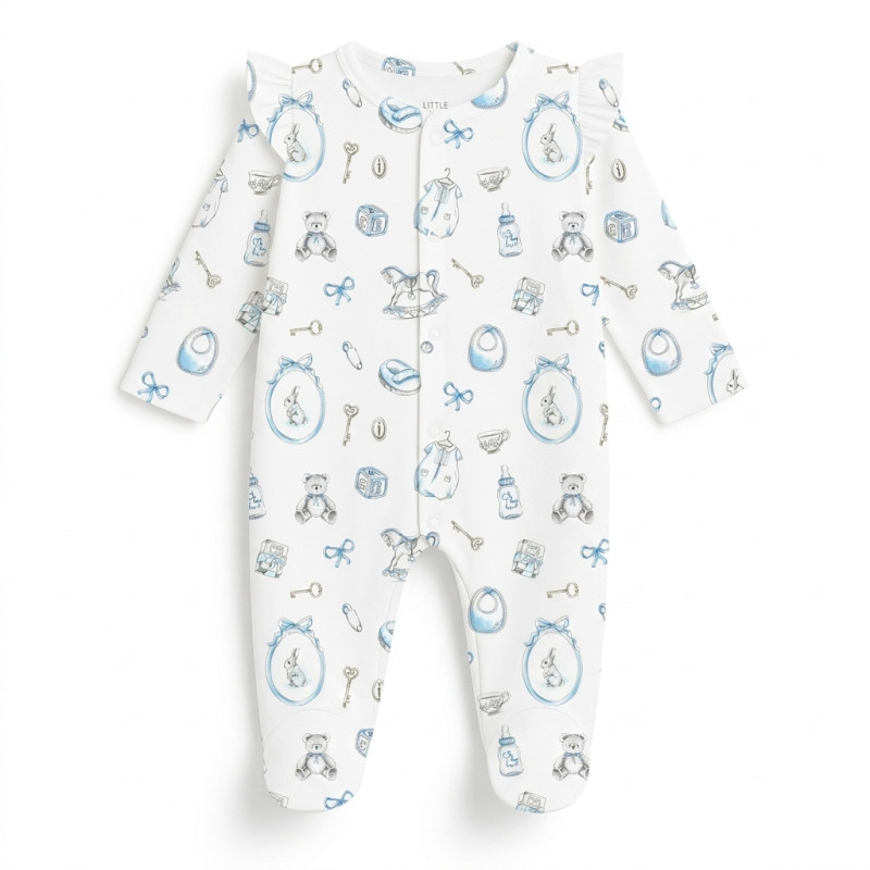 Babygrow with ruffles 100% pima cotton K065 Babygrow with ruffles 100% pima cotton K065